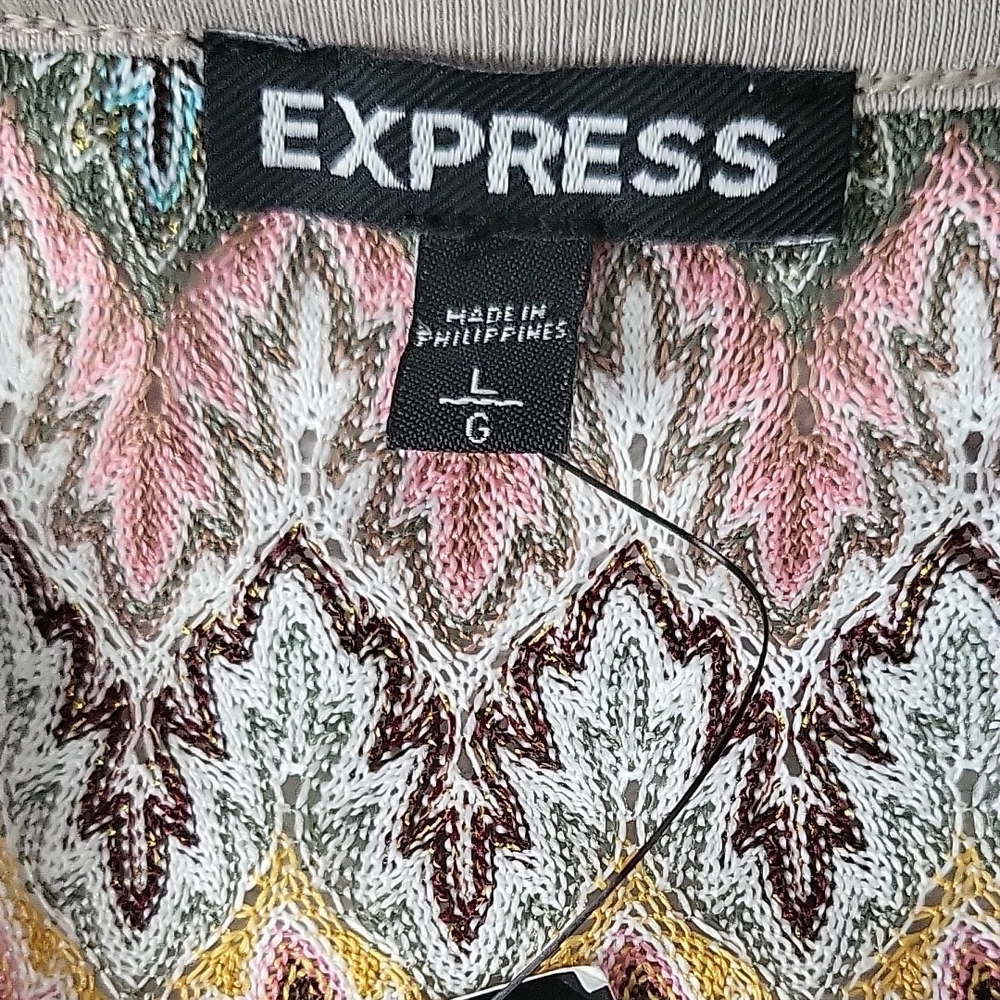 Express Multicolor Patterned Top NWT - image 2